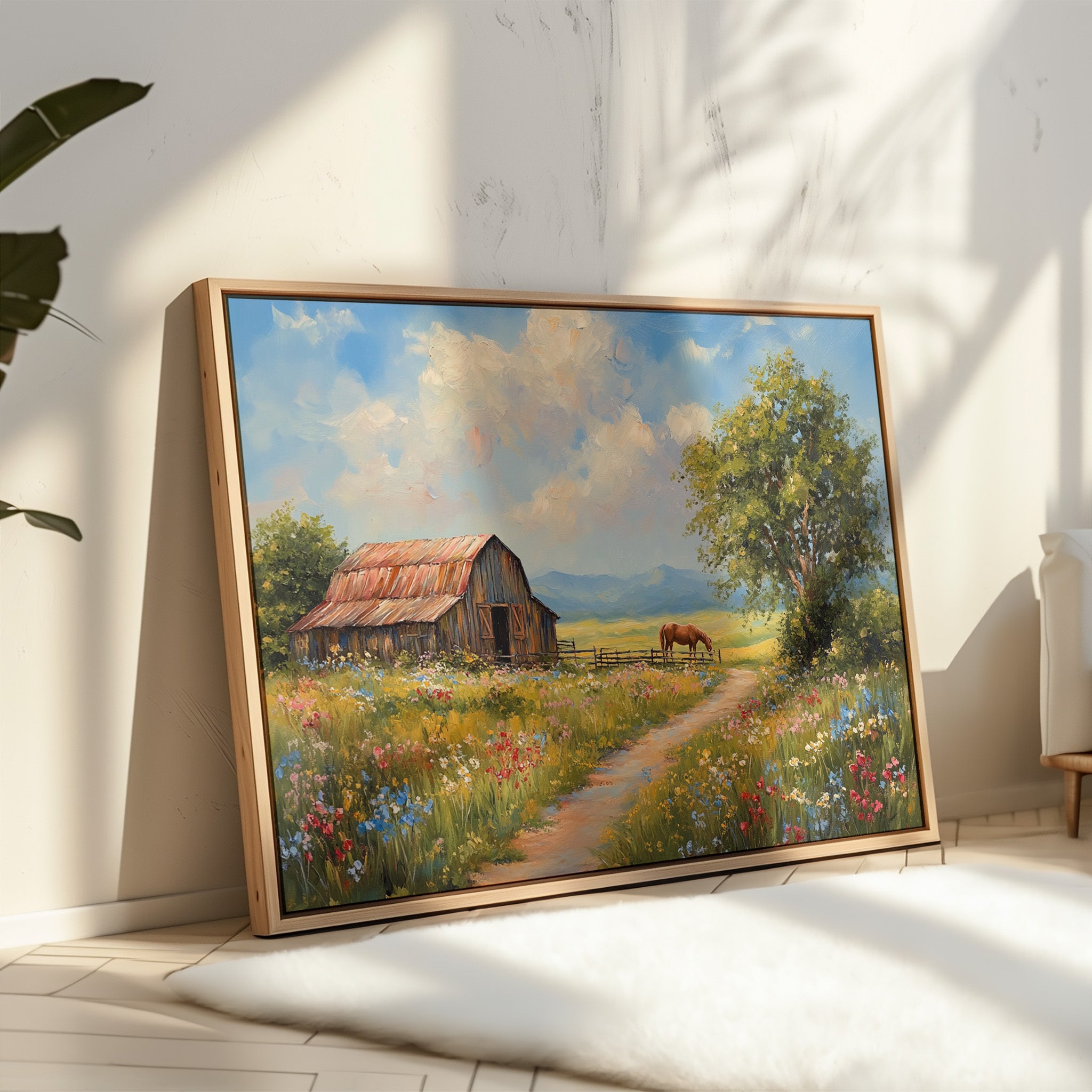 Summer Blooms Along Barn Path