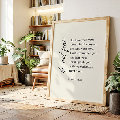Do Not Fear Isaiah 41 Bible Verse Print