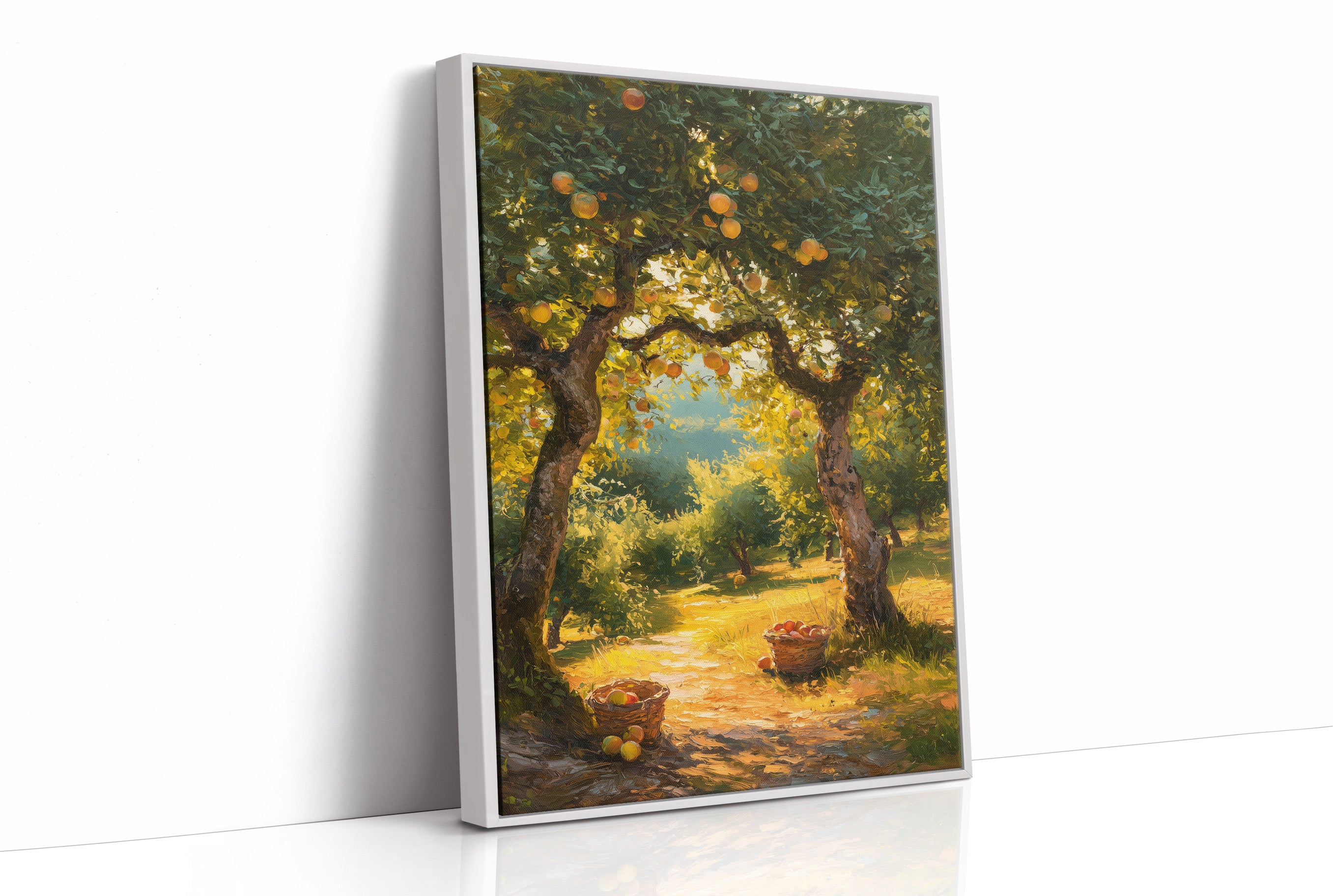 Orchard Path In Golden Hour