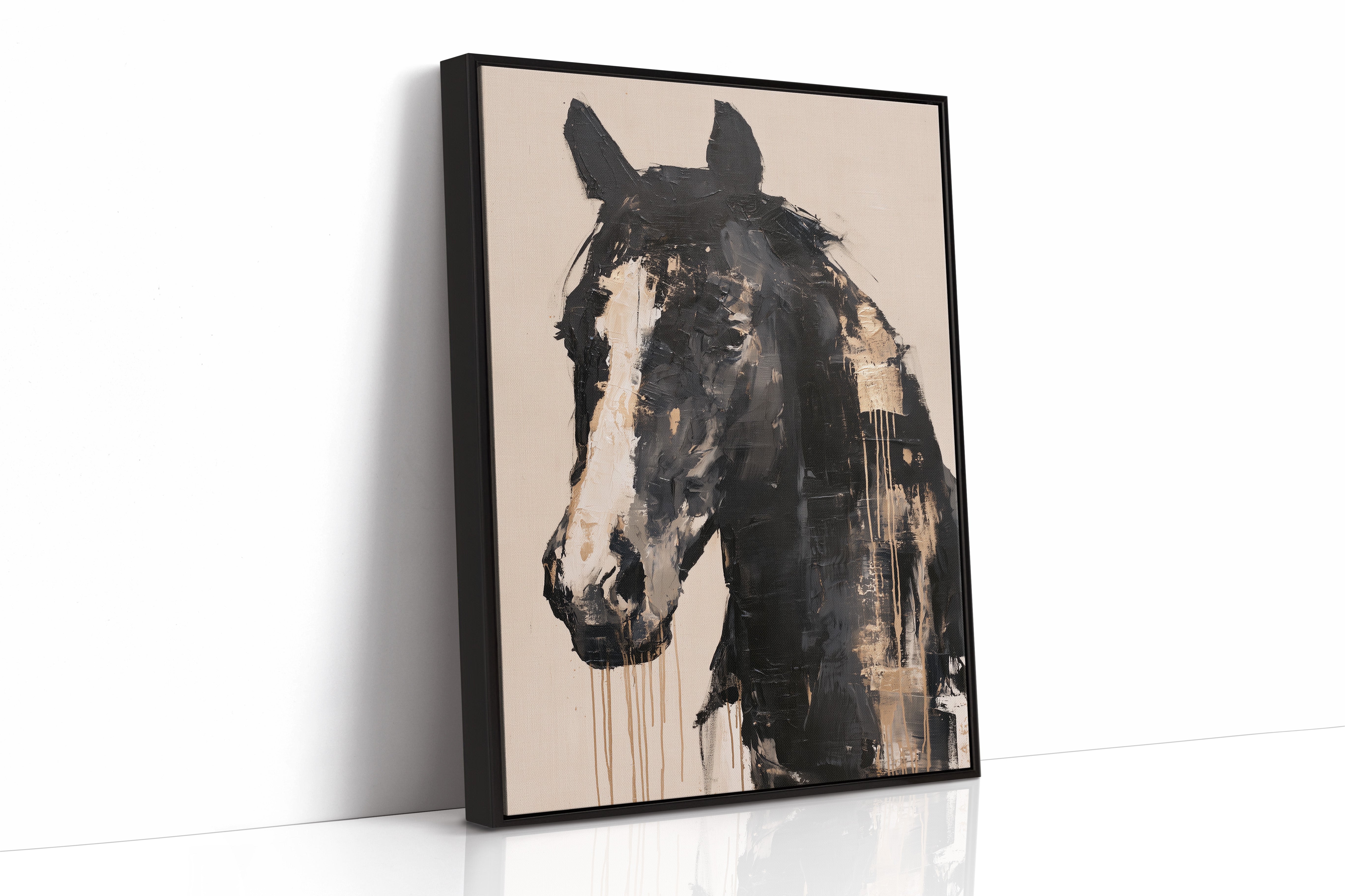 Ink Drip Horse Portrait
