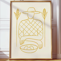Golden Harvest In Simple Lines