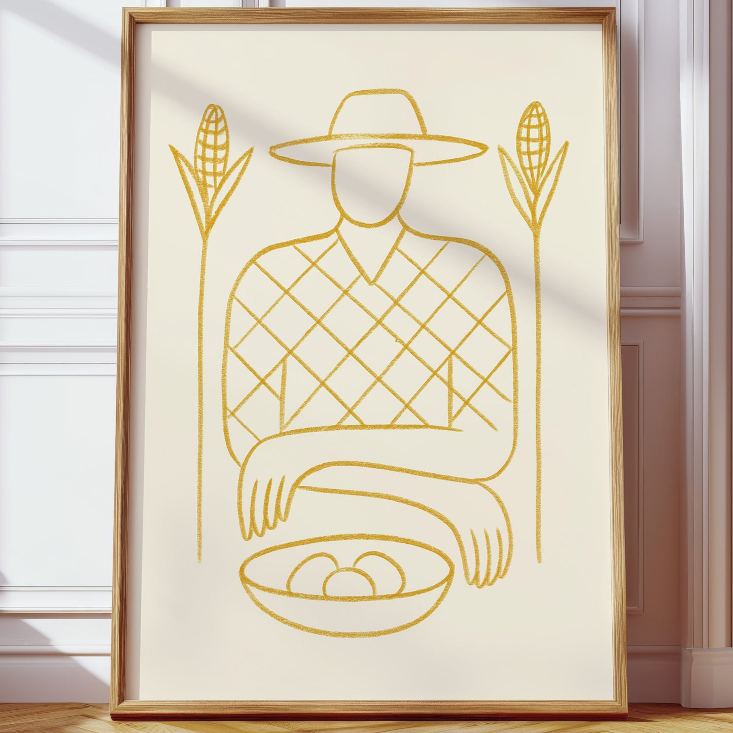Golden Harvest In Simple Lines
