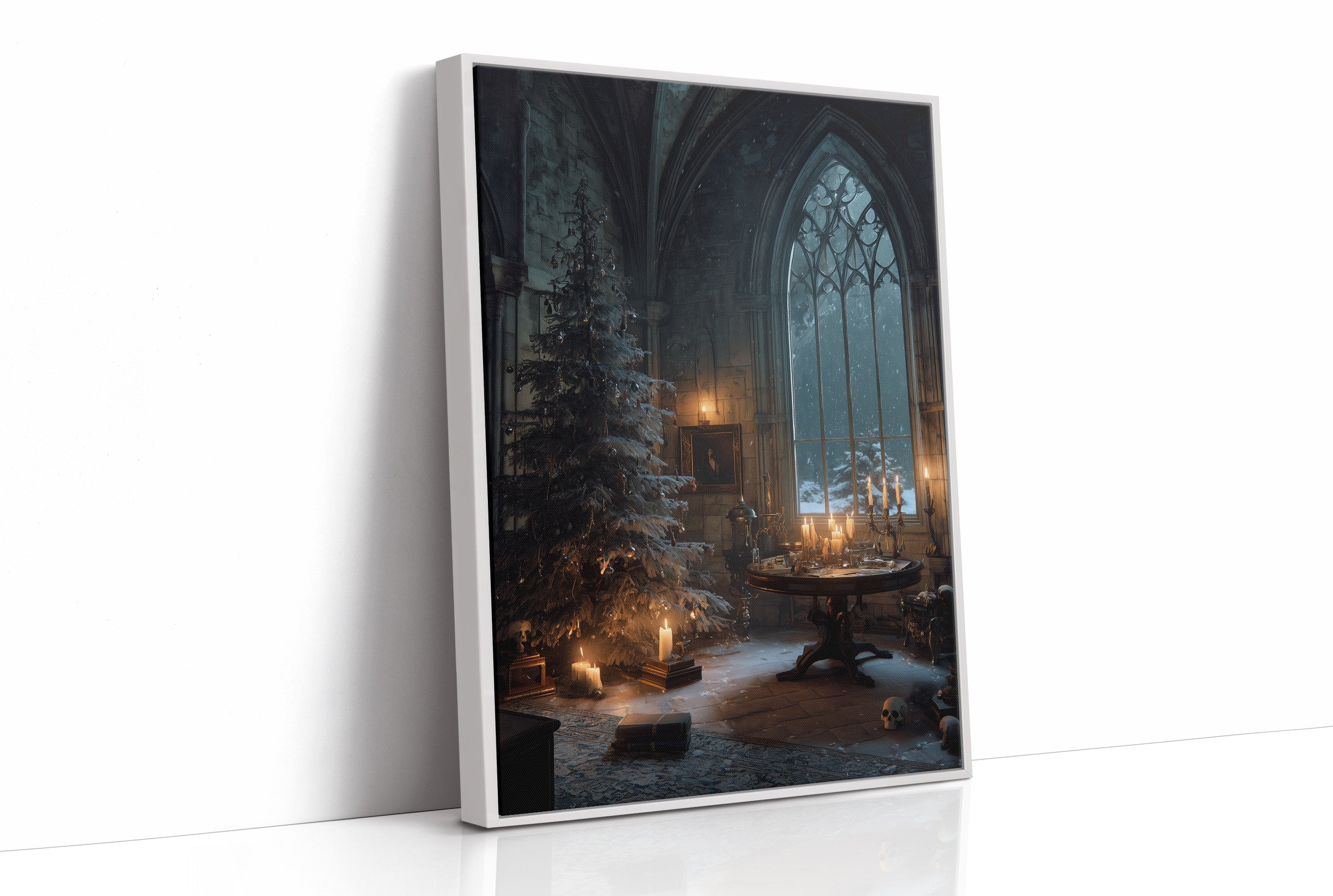 Candlelit Sanctuary On Winter Night