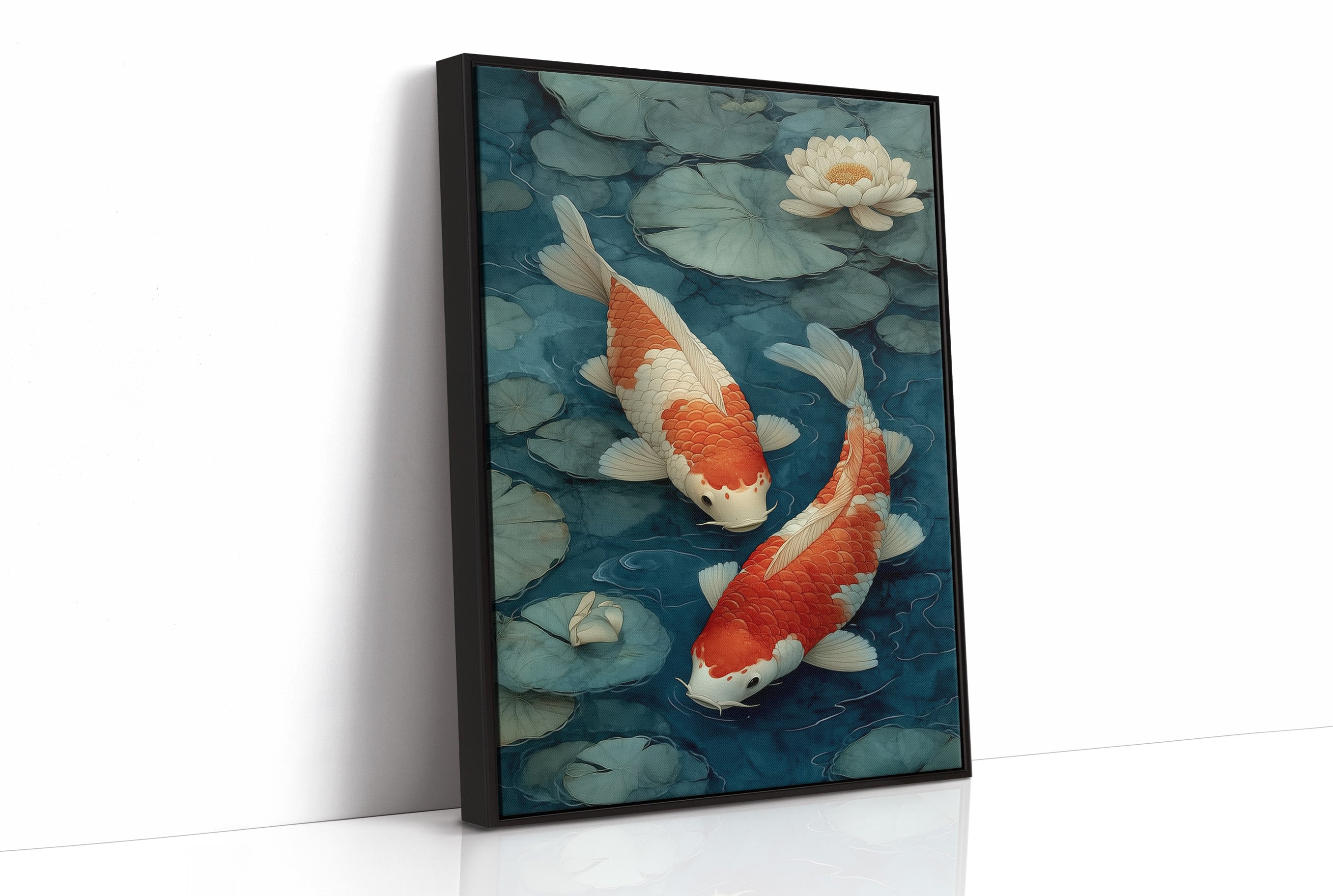 Koi Dance Below Lotus Light