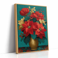 Poinsettias in Gold