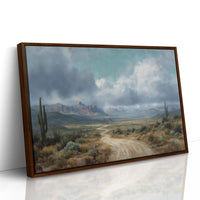 Storm Gathers Over Desert Path