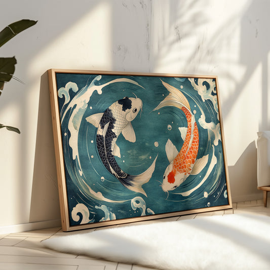 Koi Dance Through Midnight Waters