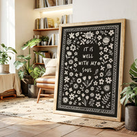 It Is Well With My Soul Floral Print