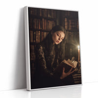 Candlelit Pages In Ancient Library