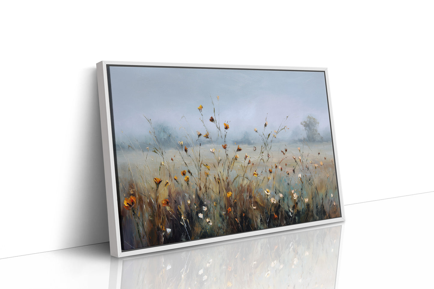 Wildflowers in the Morning Mist