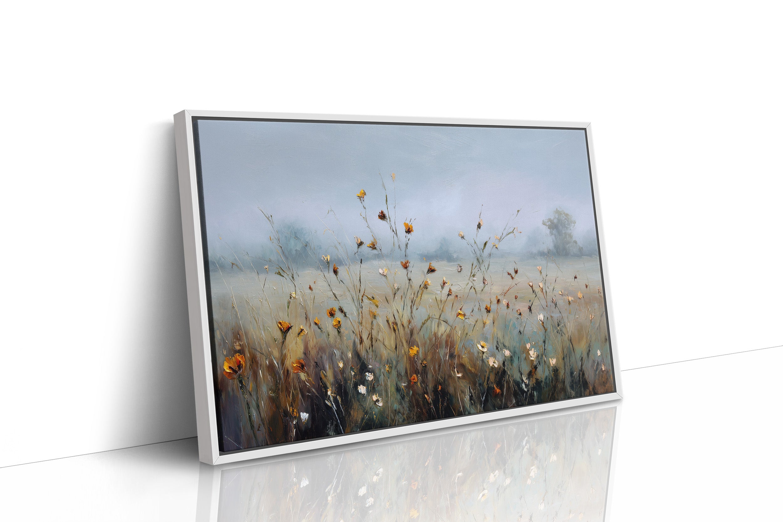 Wildflowers in the Morning Mist