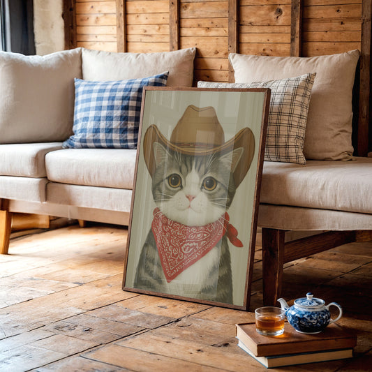 Sunset Ranch Cat Tips His Hat