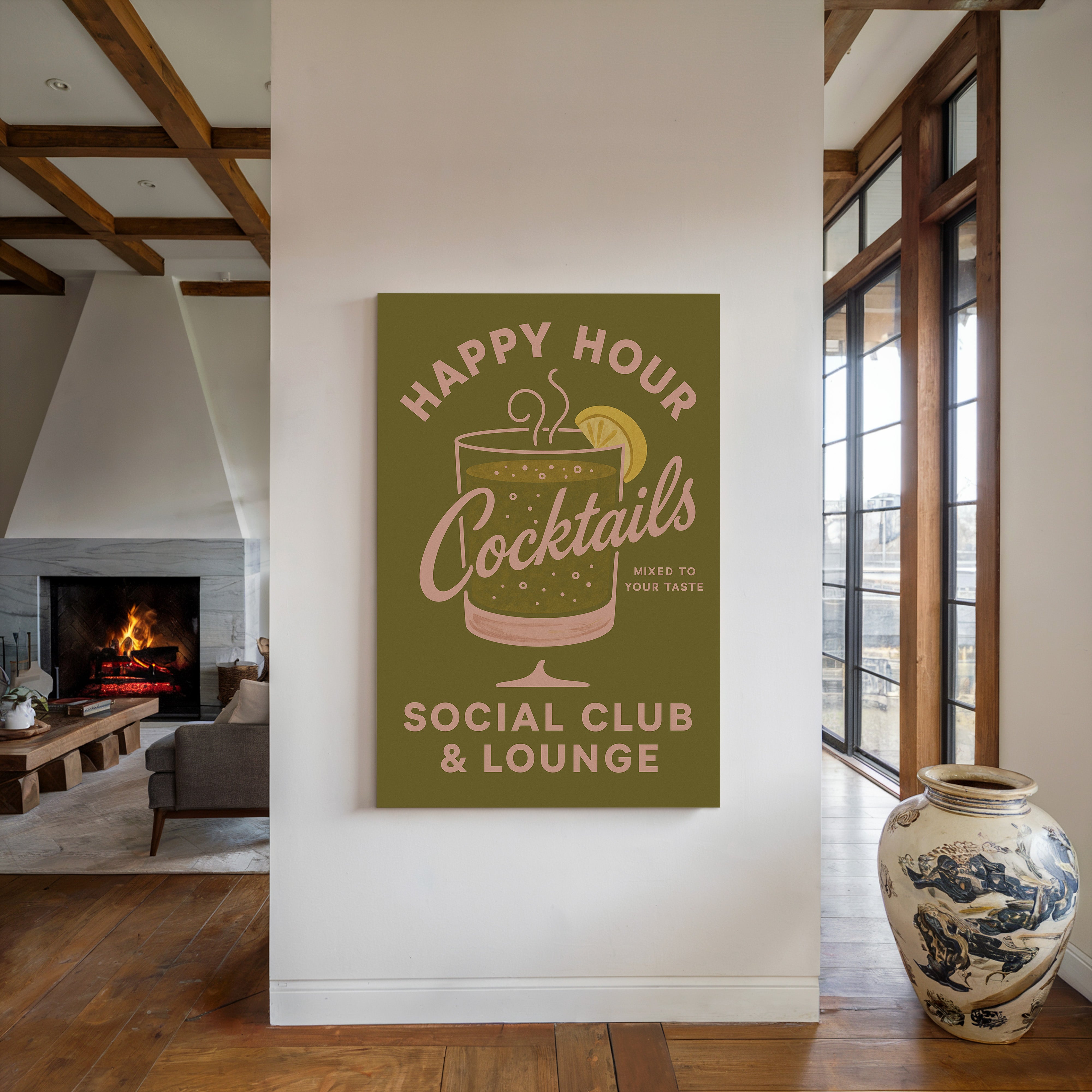 Happy Hour Cocktails Lounge Print