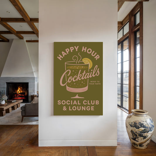 Happy Hour Cocktails Lounge Print
