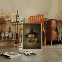 Charming Toad Witch Portrait - Whimsical Animal Art - Gallery Canvas image 2