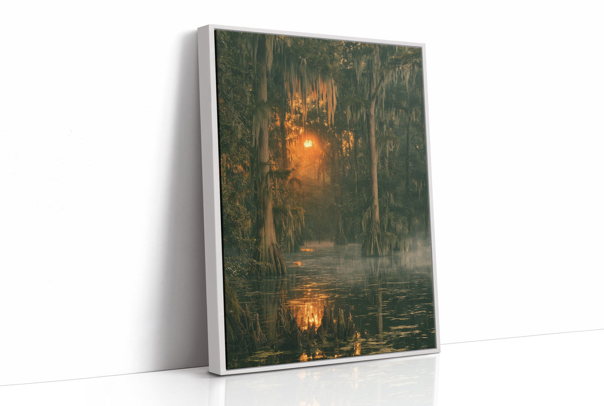 Cypress Bayou Sunset Glow