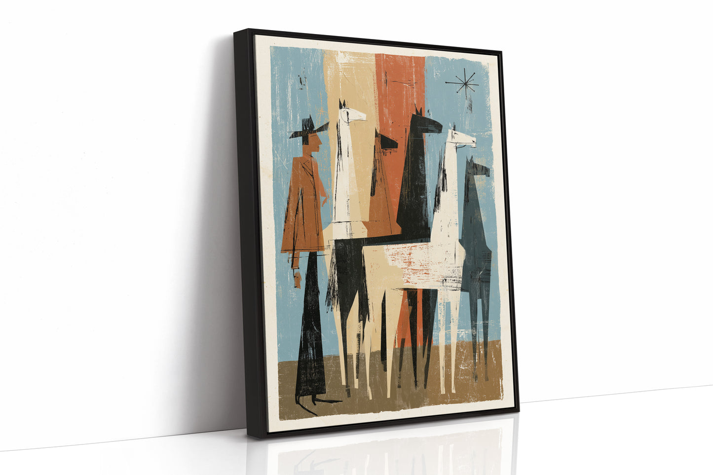 Herd Watcher Mid-Century Print