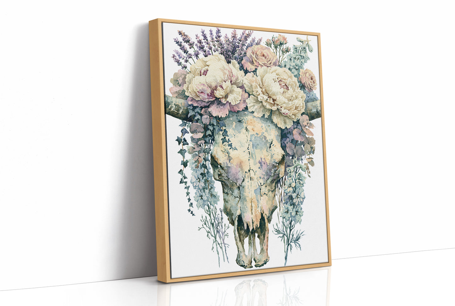 Skull Softened by Peonies