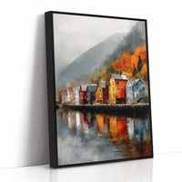 Autumn Reflections by the Fjord