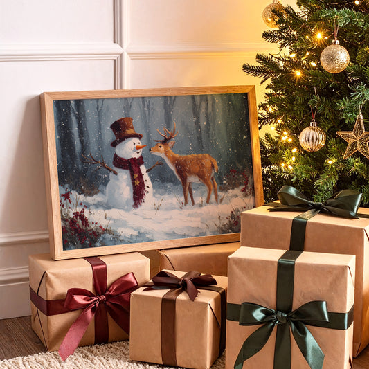 Winter Friends Share Forest Secrets