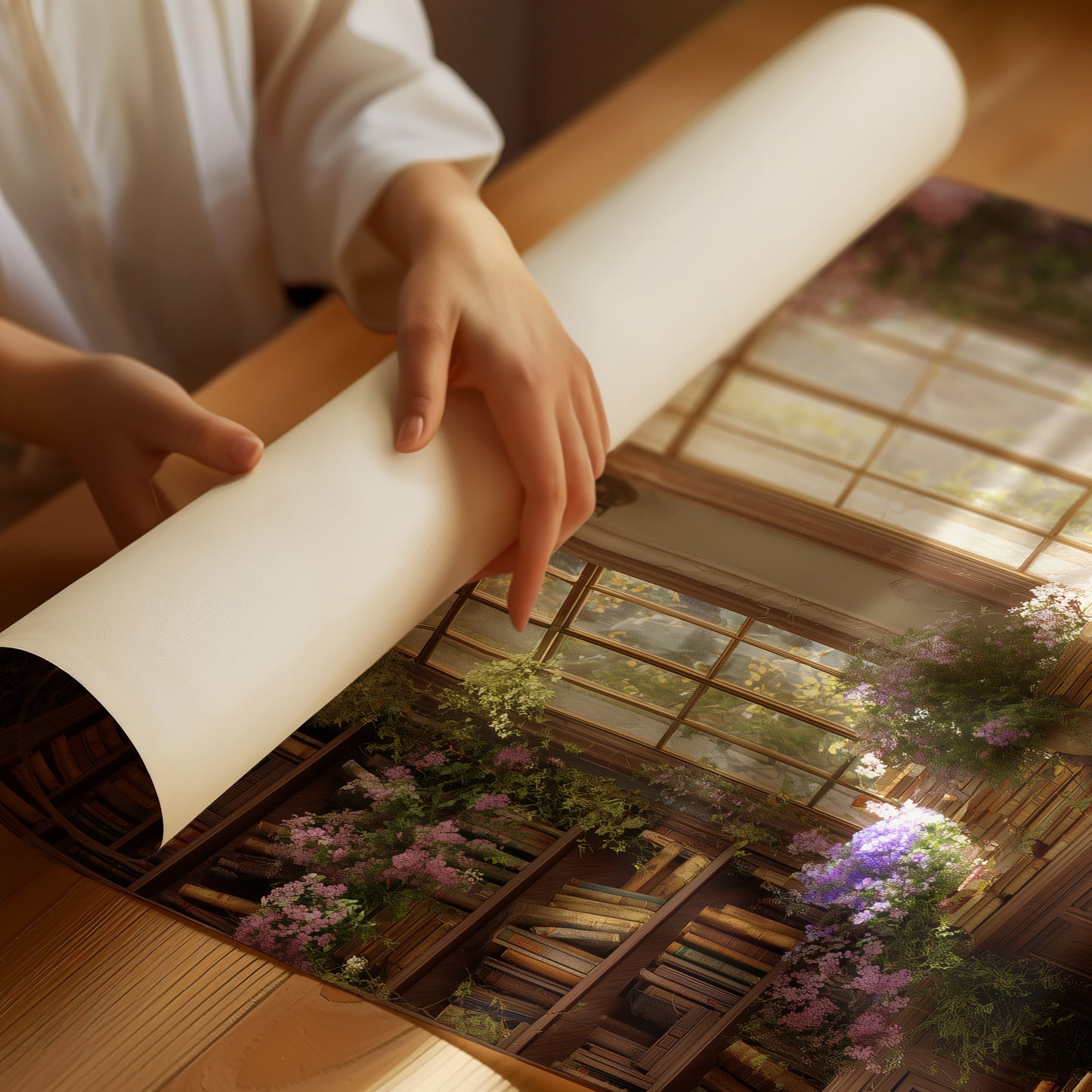 Books Bloom Where Light Enters