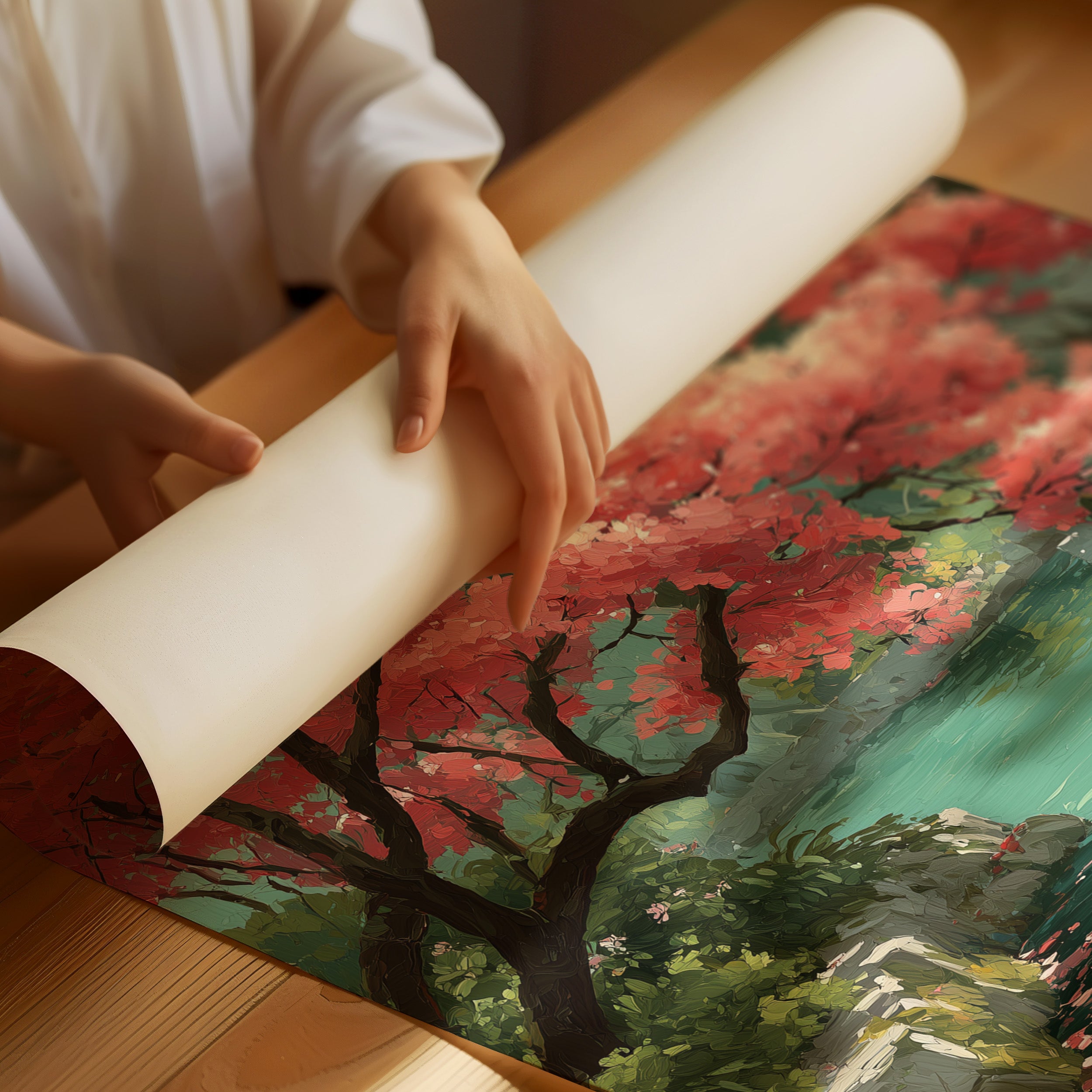 Blossoms Meet the Jade Water