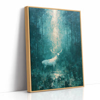 White Stag in the Emerald Glow