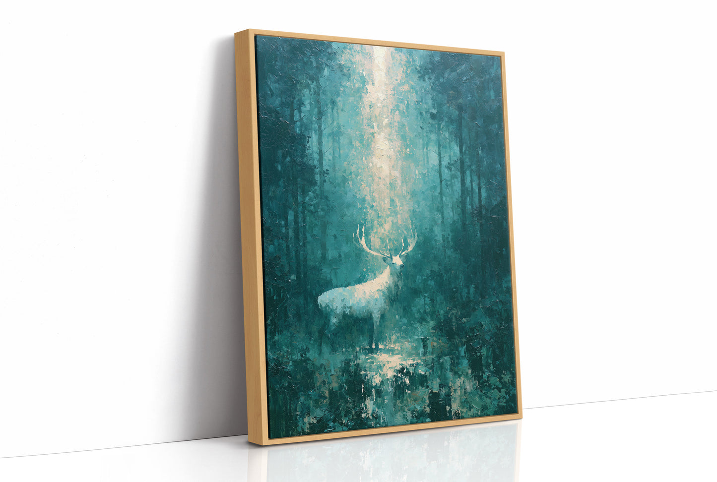 White Stag in the Emerald Glow