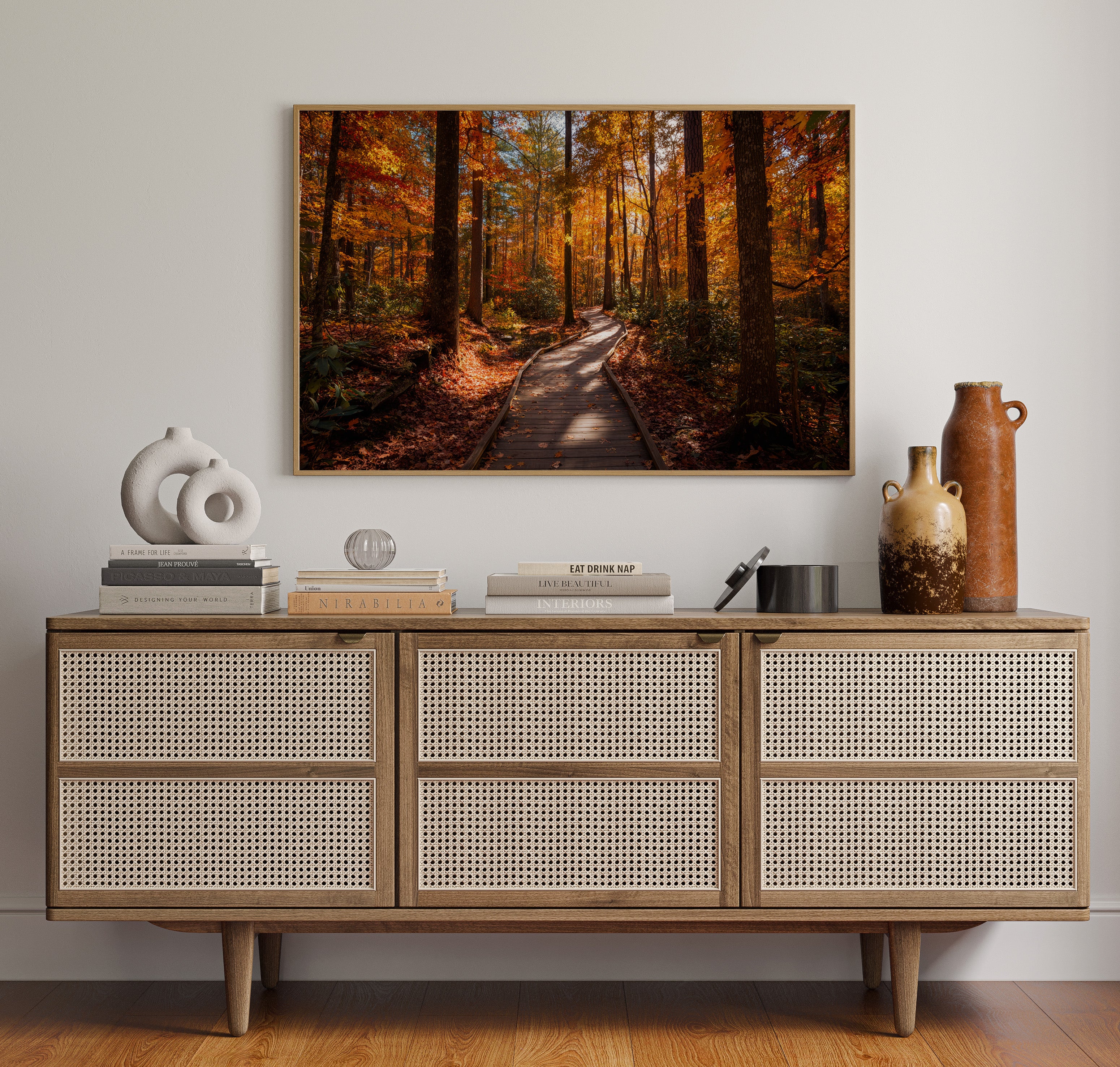 Autumn Path Weaves Golden Stories
