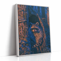 Twilight Raccoon Tree Hollow