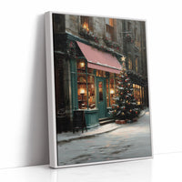 December Snow Lights The Bookshop