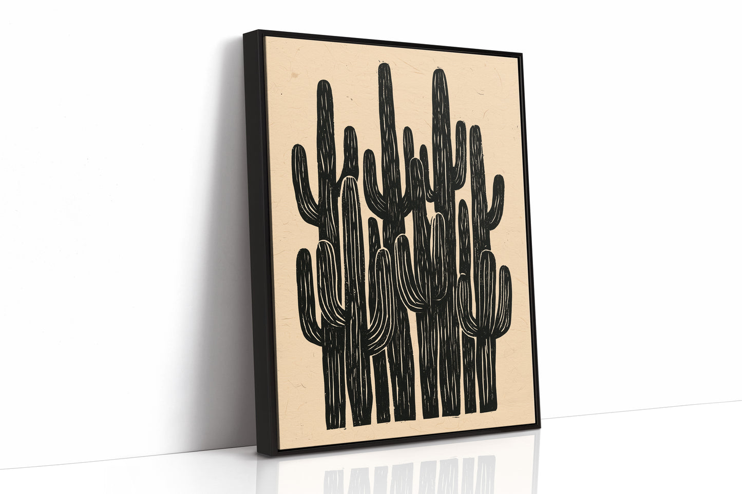 Saguaro Silhouette Block Print