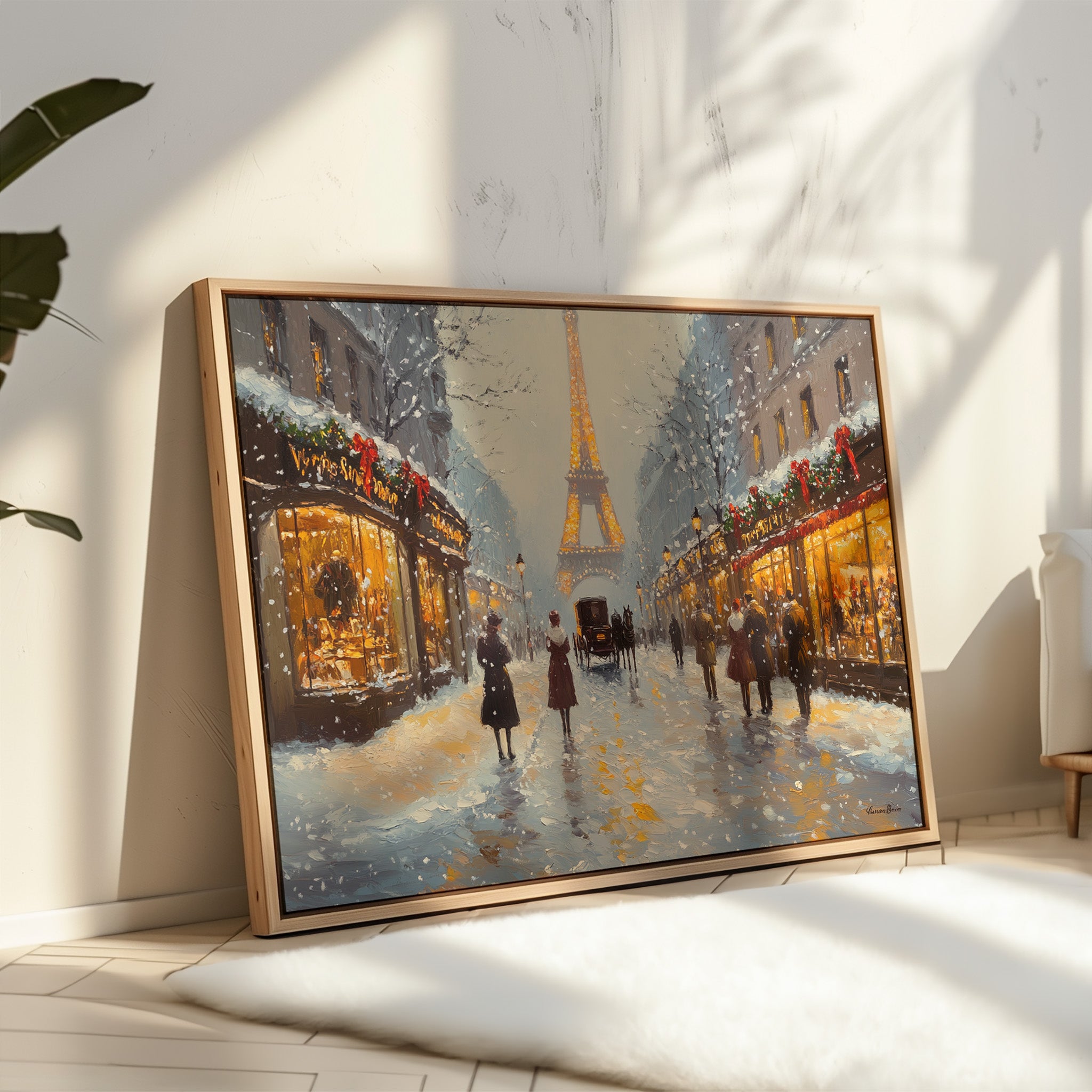 Winter Lights Glow On Paris Streets