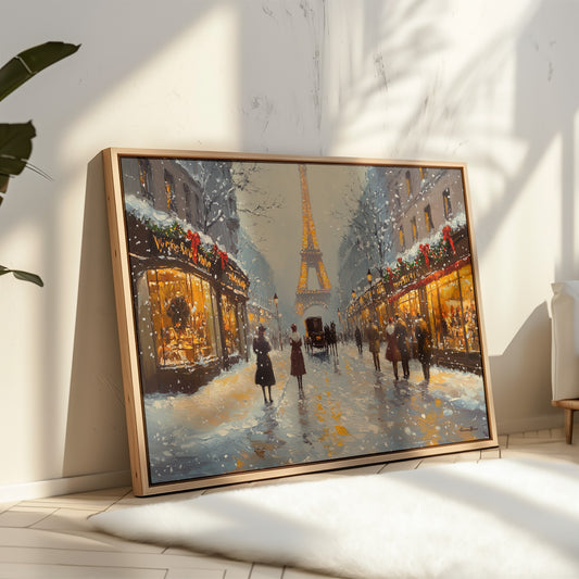 Winter Lights Glow On Paris Streets