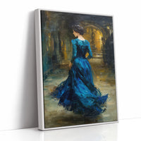 Sapphire Gown Toward Golden Passage