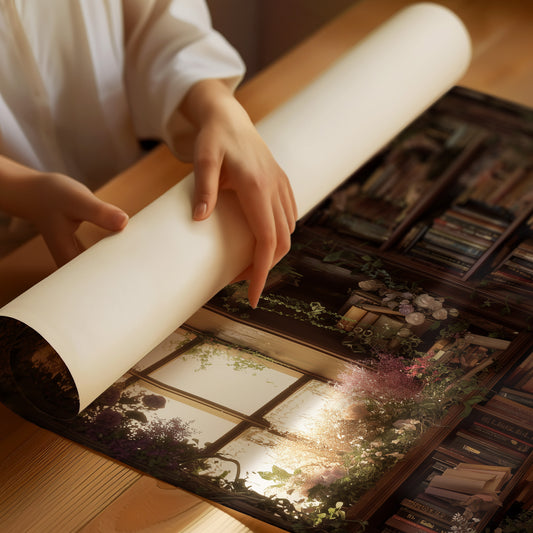 Forgotten Library Blooms In Light