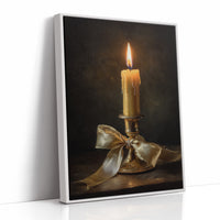 Solitary Flame Against Darkness