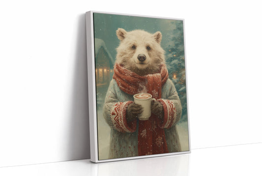 Winter Bear Savors Cozy Cocoa Moments