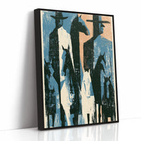 Two Riders Block Print