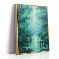 Emerald Light Between Trees