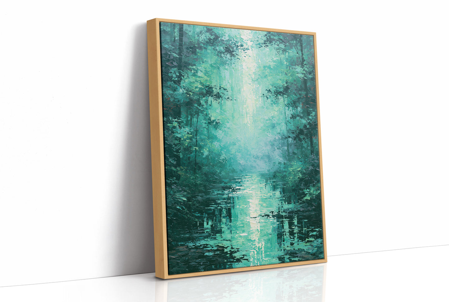 Emerald Light Between Trees