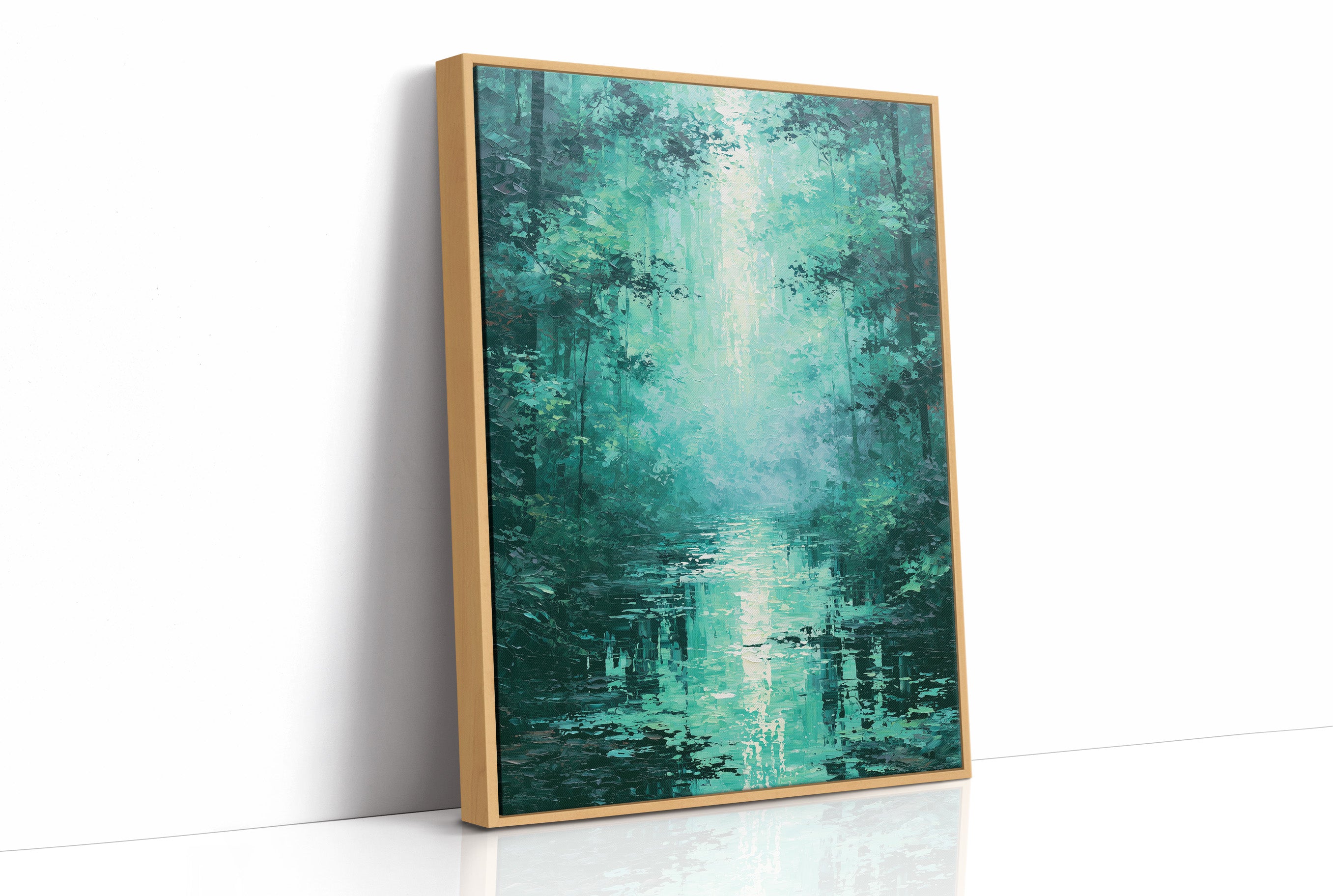 Emerald Light Between Trees