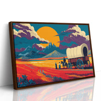 Prairie Wagons Chase Mountain Sunsets