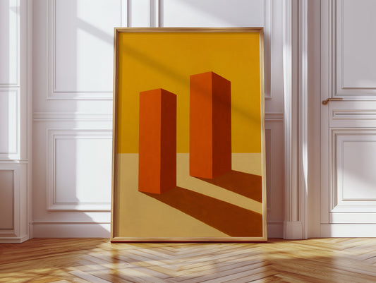 Monoliths Cast Long Desert Shadows