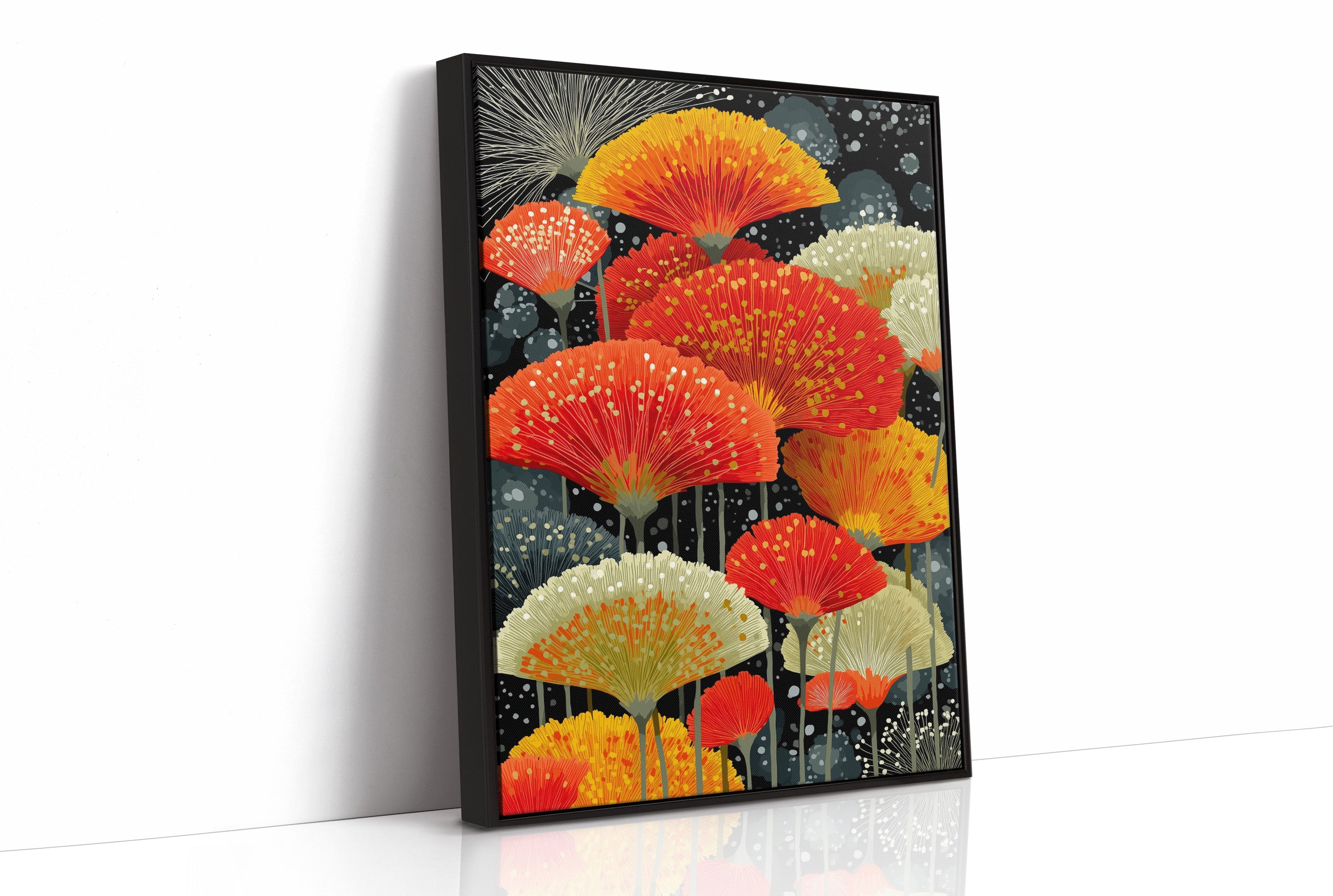 Coral Blooms Dance Against Midnight