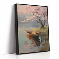 Cherry Blossoms Guard The Quiet Harbor