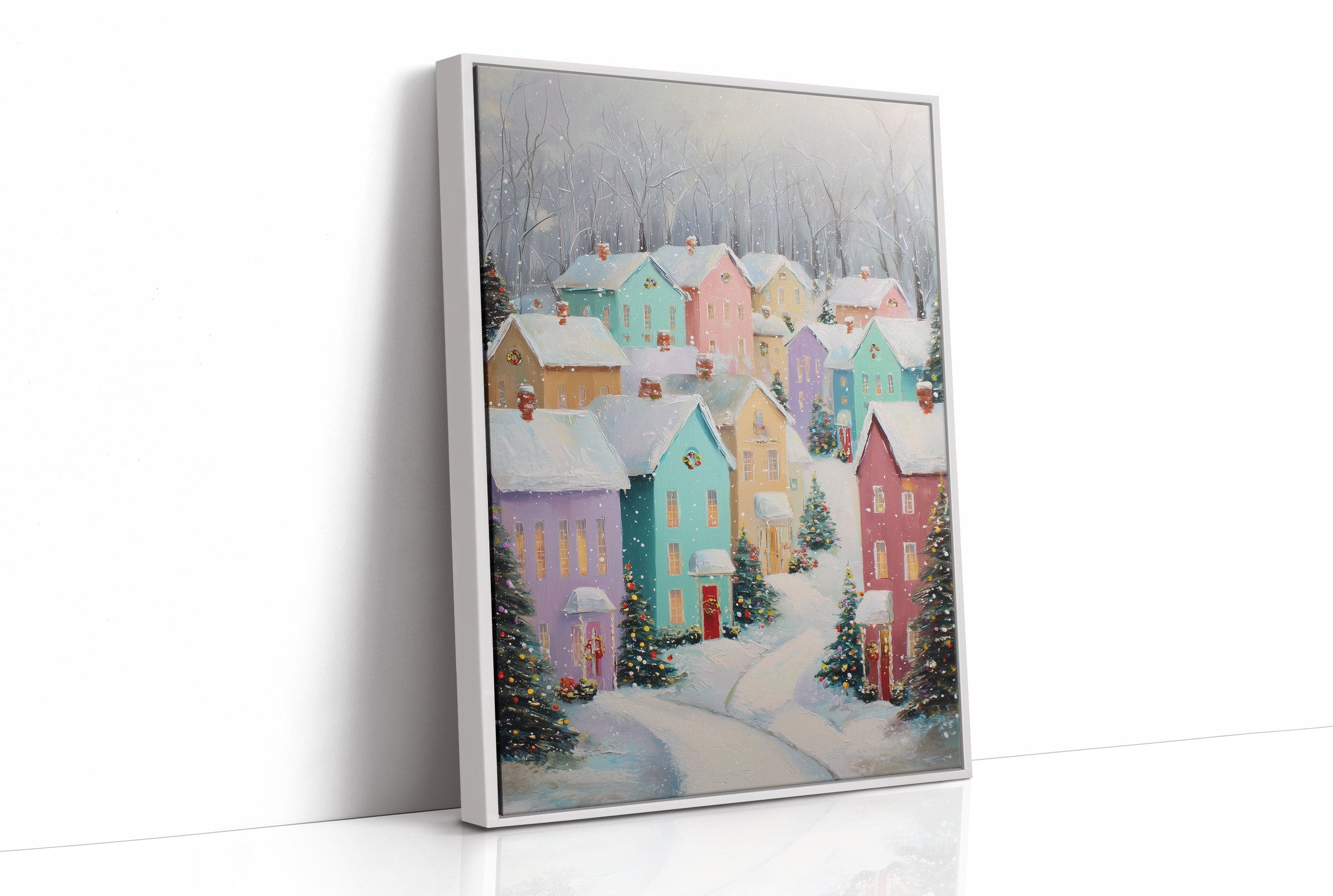 Pastel Houses Share Winter Stories