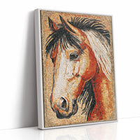 Chestnut Horse Mosaic Portrait
