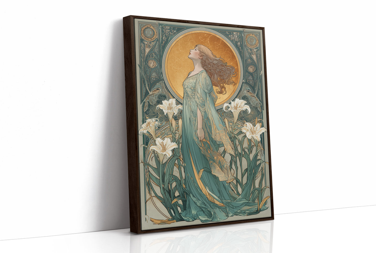 Gilded Grace Among Lilies