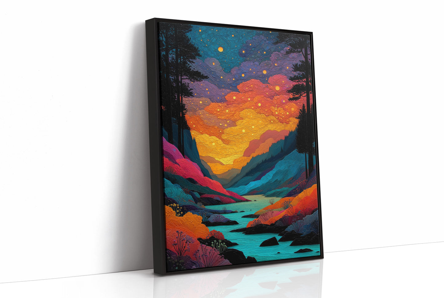 Fireflies Paint The River Valley